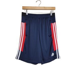 Adidas Aeroready Primegreen Red White Blue Drawstring Running Shorts - Medium